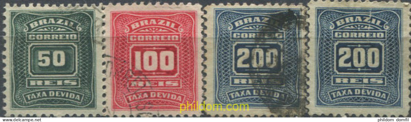675858 USED BRASIL 1906 SELLOS DE TASA - Neufs