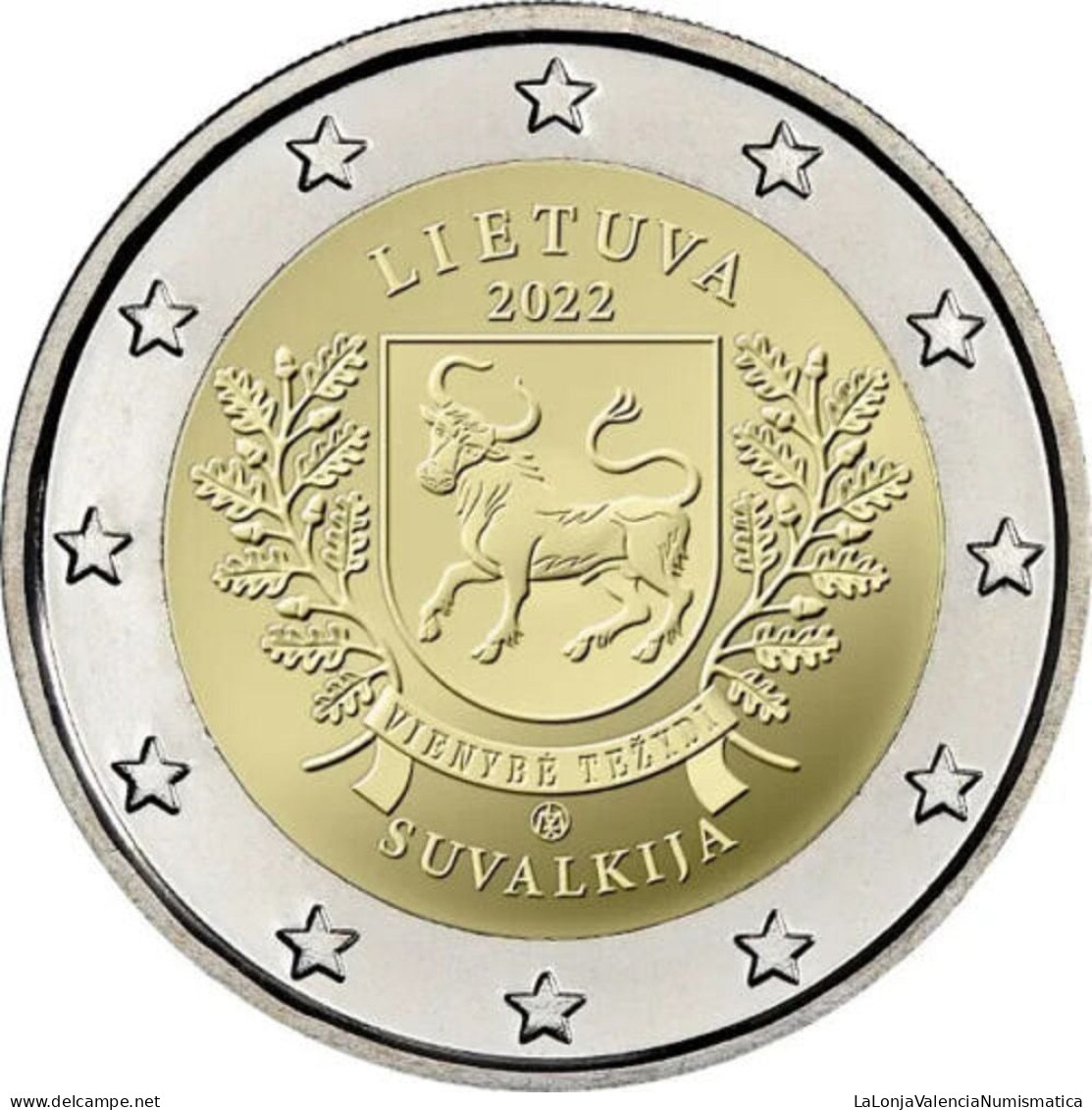 Lituania Lithuania 2 Euros 2022 Commemorative Suvalkija Km 276 Sc Unc - Lituanie