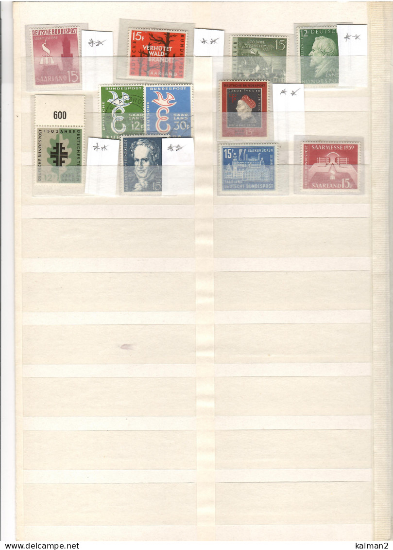 SAAR/SARRE  OCC.FRANCESE-AMM. TEDESCA 1947/1959 - Collections, Lots & Series