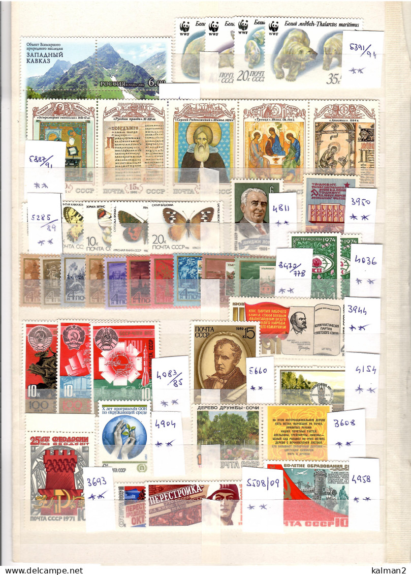 URSS/RUSSIA -  BEL LOTTO CON SERIE NUOVE**MNH COMPLETE + ALCUNE USATE + LOTTO USATI - Verzamelingen