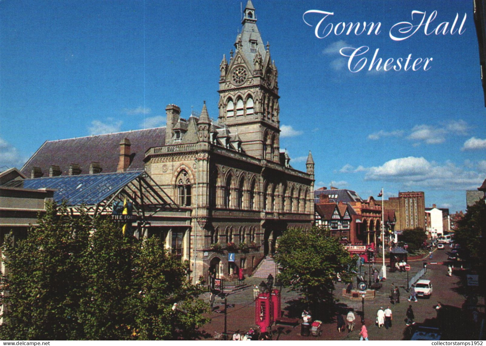 CHESTER, TOWN HALL, ARCHITECTURE, CARS, UNITED KINGDOM, POSTCARD - Chester