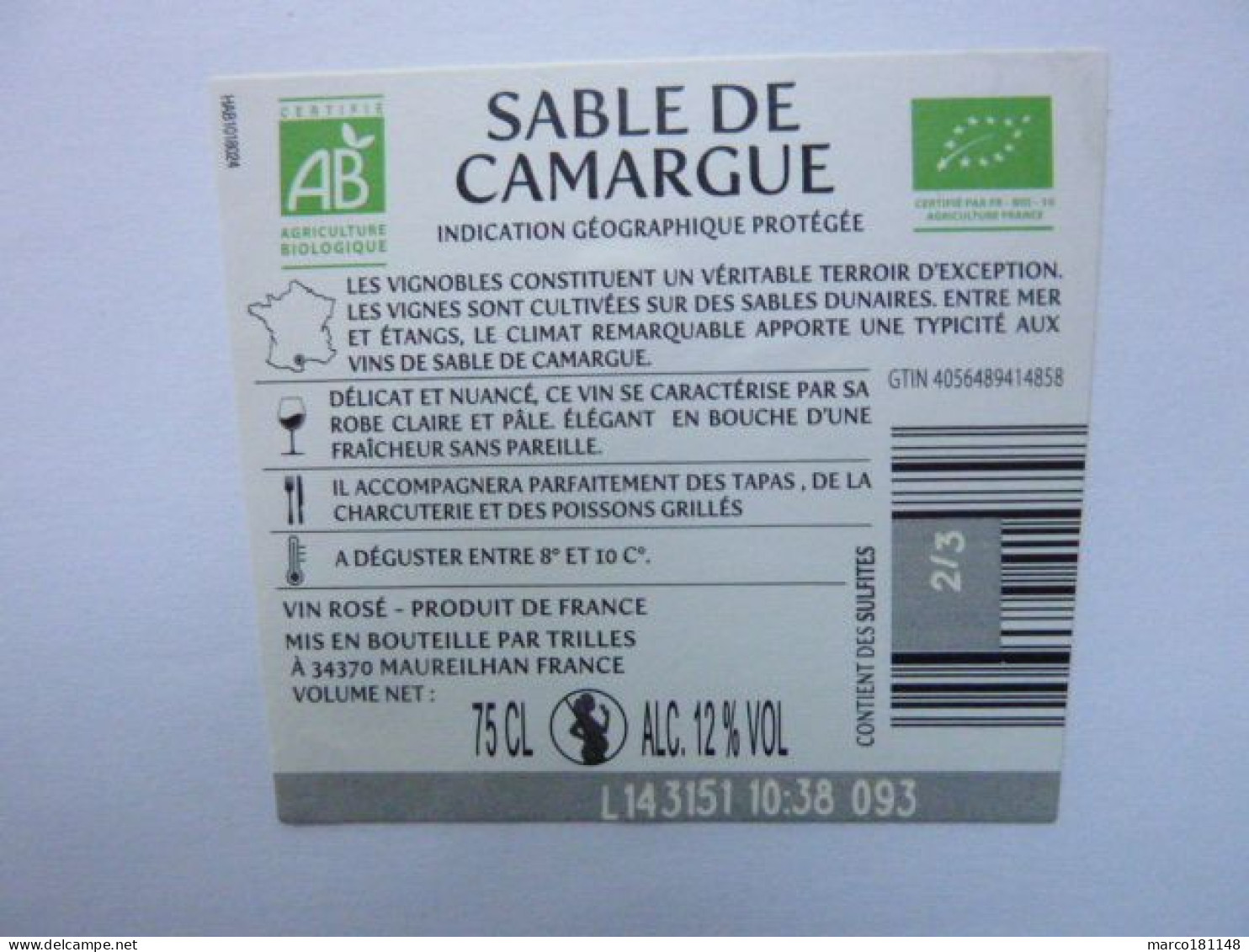 GRIS - Sable De Camargue - Vino Rosato