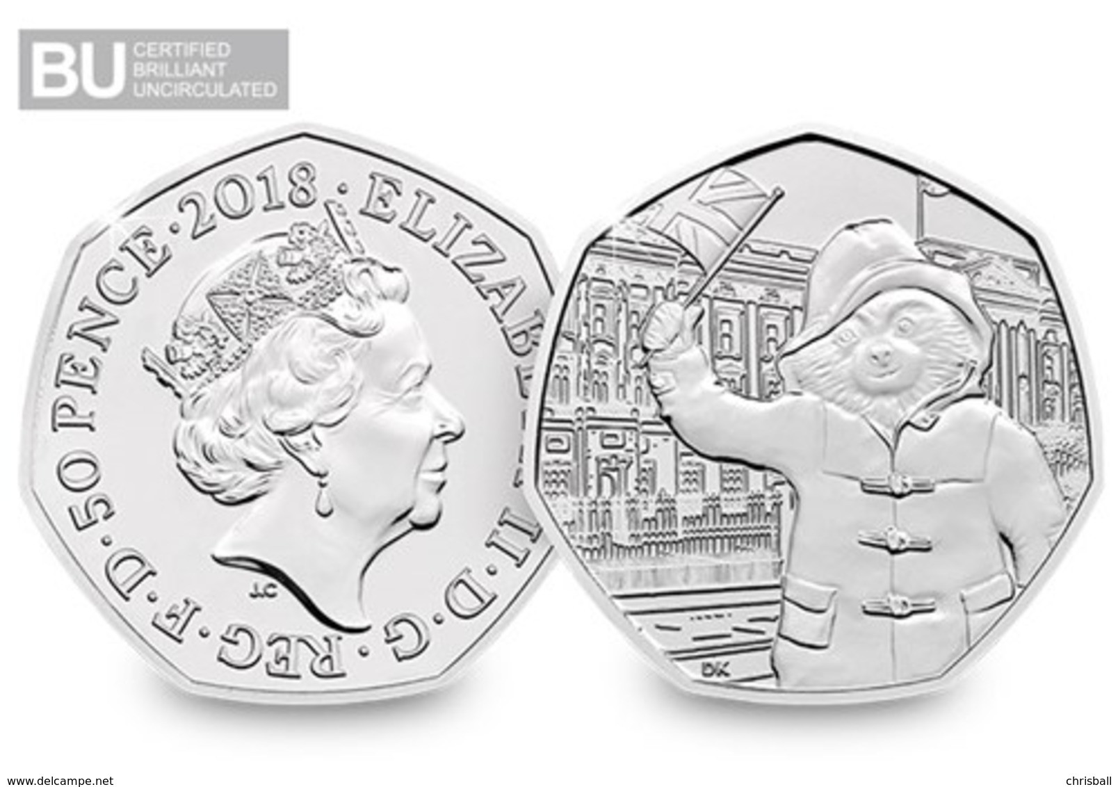 UK 50p Coin 2018 Paddington At Buckingham Palace - Uncirculated - 50 Pence
