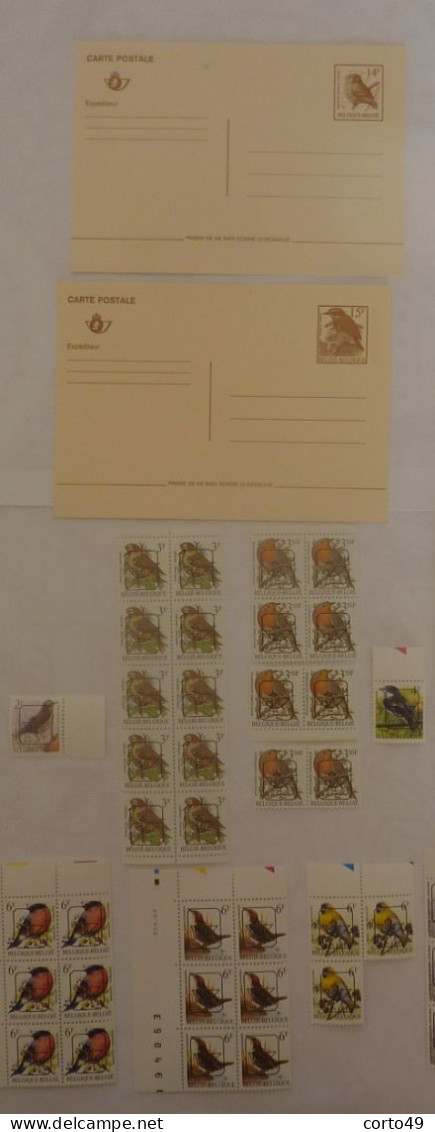 LOT De Différents TIMBRES  PREOBLITERES OISEAUX BUZIN  ( 89) + 2 CP - Voir Les 9 Scans !! - Sobreimpresos 1986-96 (Aves)