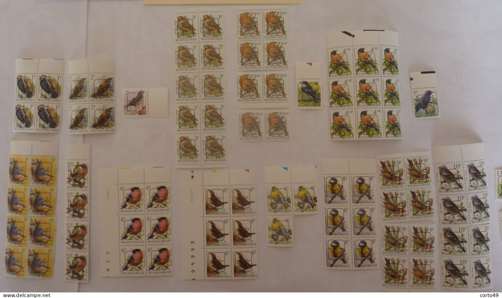 LOT de différents TIMBRES  PREOBLITERES OISEAUX BUZIN  ( 89) + 2 CP - voir les 9 scans !!