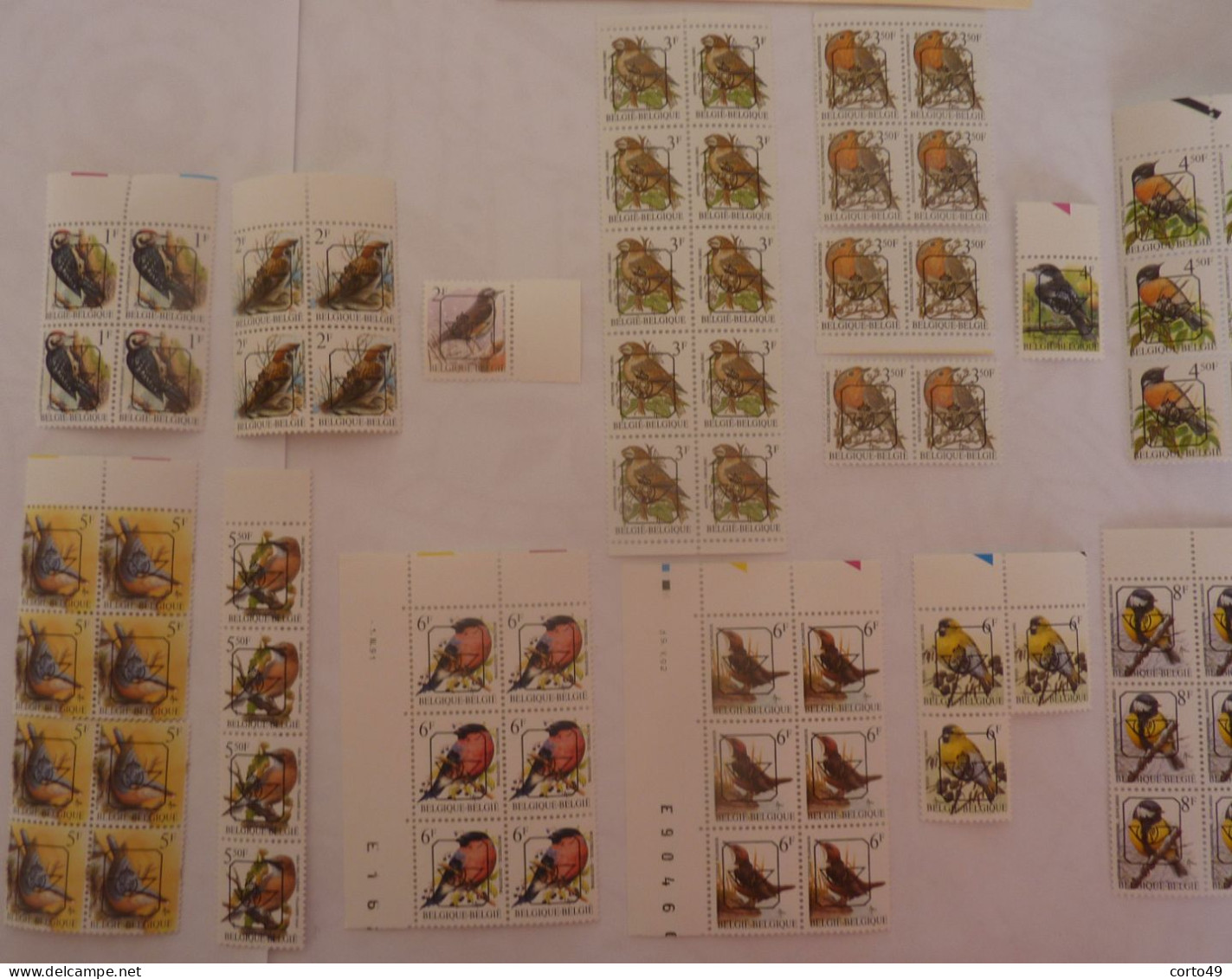 LOT de différents TIMBRES  PREOBLITERES OISEAUX BUZIN  ( 89) + 2 CP - voir les 9 scans !!