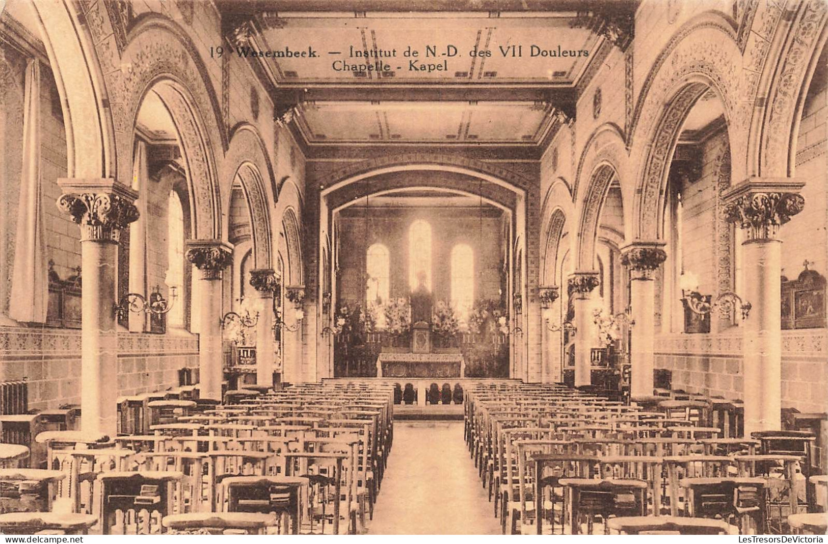 BELGIQUE - Wessembeek - Institut De Notre Dame Des VII Douleurs - Chapelle - Carte Postale Ancienne - Wezembeek-Oppem