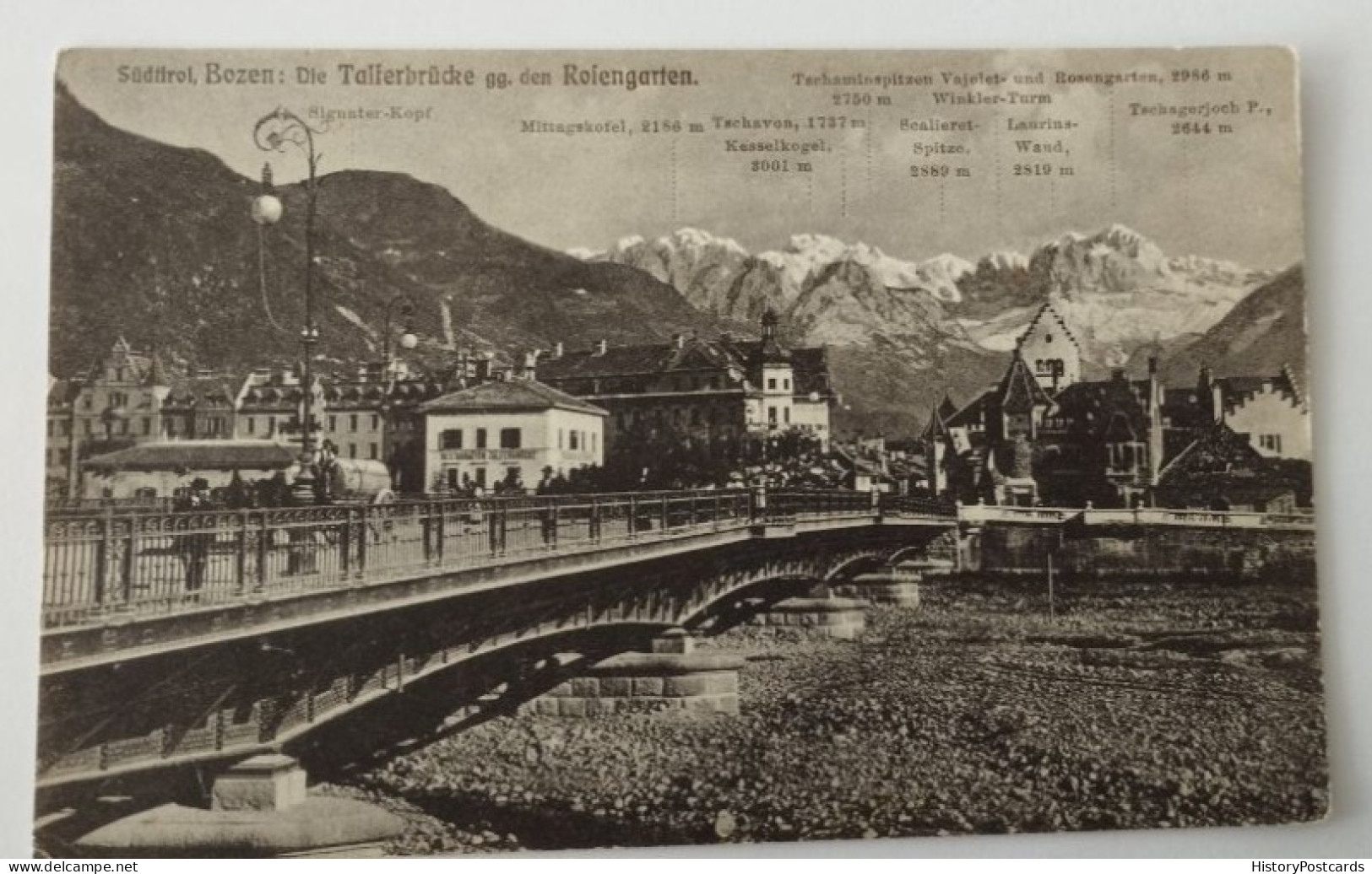 Bozen, Talferbrücke Gg. Rosengarten, Restauration, Südtirol, 1910 - Bolzano (Bozen)