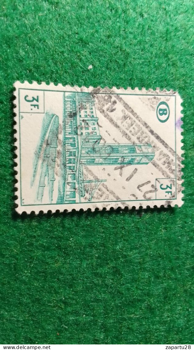 BELÇİKA-   DEMİRYOLU PAKET  POSTASI --1952-87-    3 FR         DAMGALI - Afgestempeld