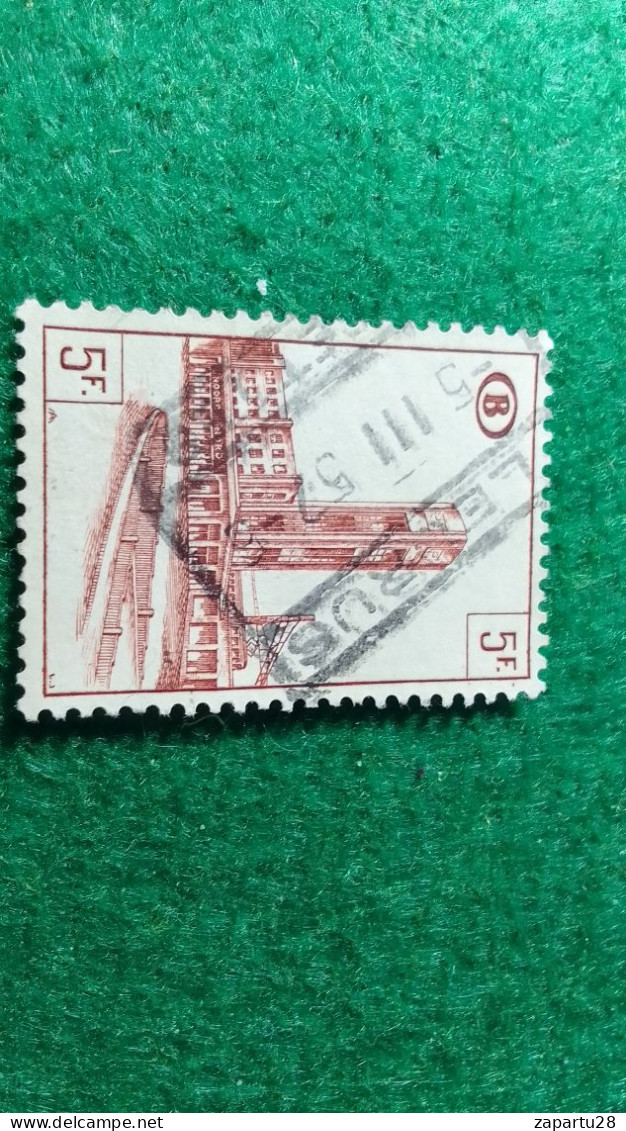 BELÇİKA-   DEMİRYOLU PAKET  POSTASI --1952-87-    5 FR         DAMGALI - Used