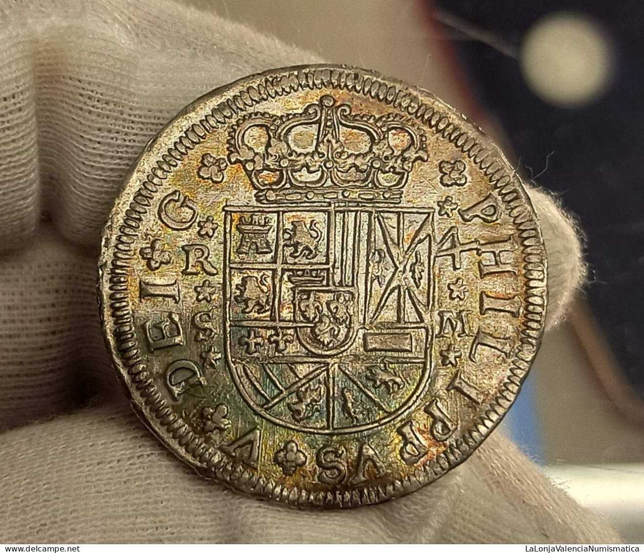 España Spain Felipe V - 4 Reales 1718 Sevilla Km 309 Plata - Otros & Sin Clasificación