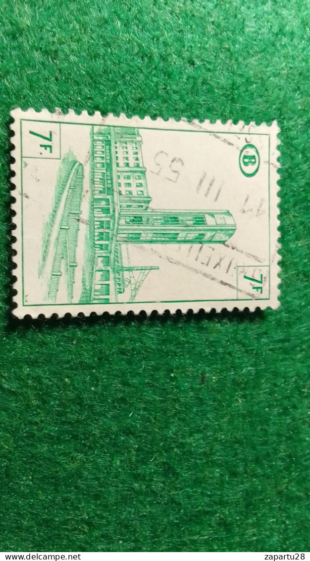 BELÇİKA-   DEMİRYOLU PAKET  POSTASI --1952-87-    7FR         DAMGALI - Used