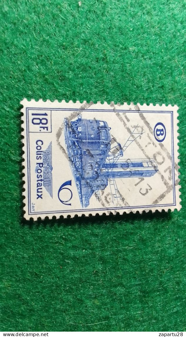 BELÇİKA-   DEMİRYOLU PAKET  POSTASI --1952-87-    18   FR         DAMGALI - Used