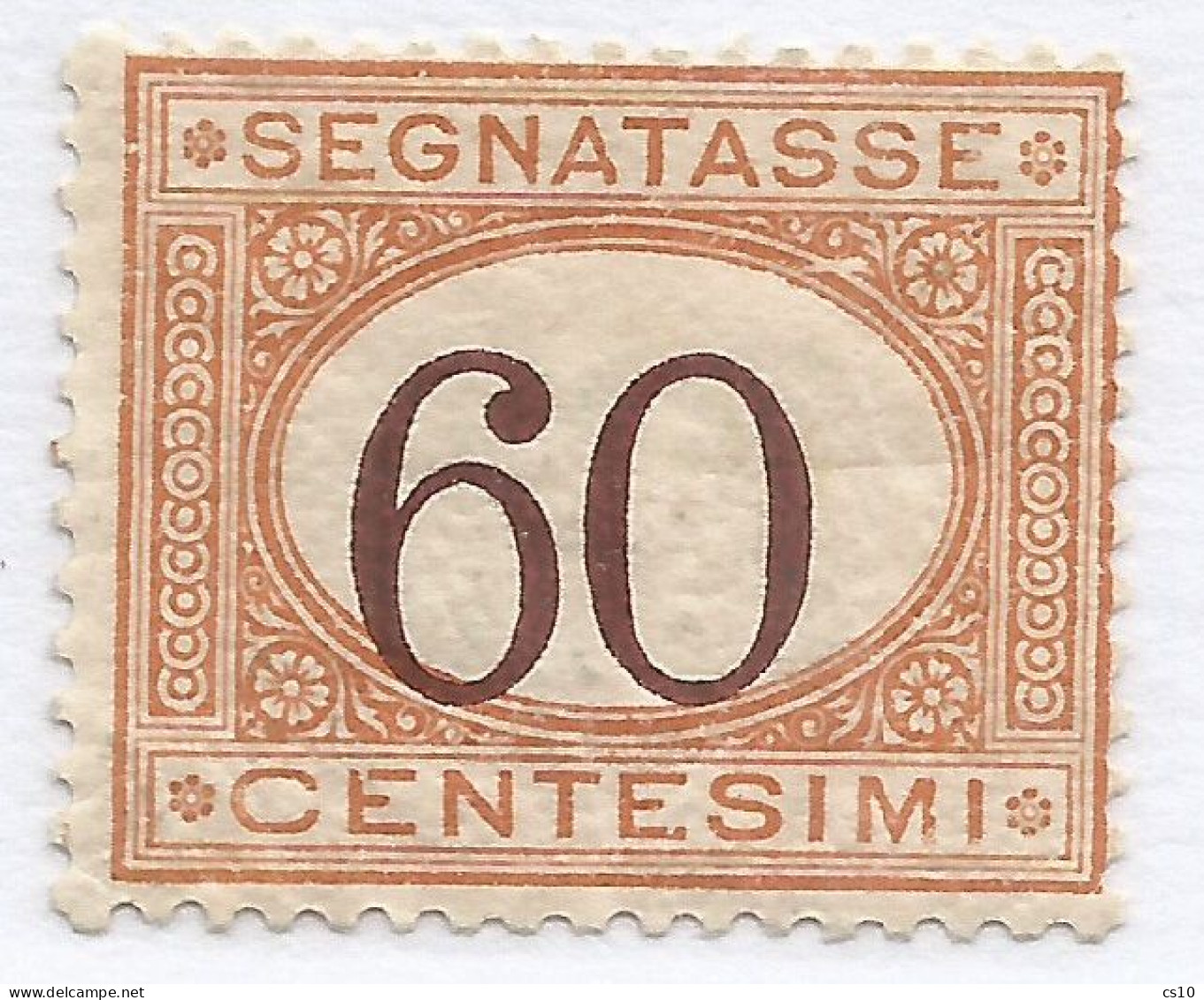 Italy Kingdom Regno Segnatasse Postage Due 1924 C.60 MLH* - Segnatasse