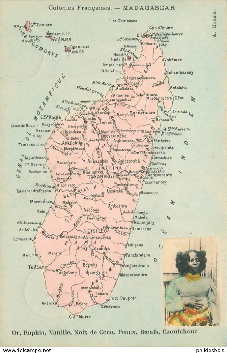 AFRIQUE MADAGASCAR  Colonies Francaises  ( édit A.Meunier ) - Madagascar