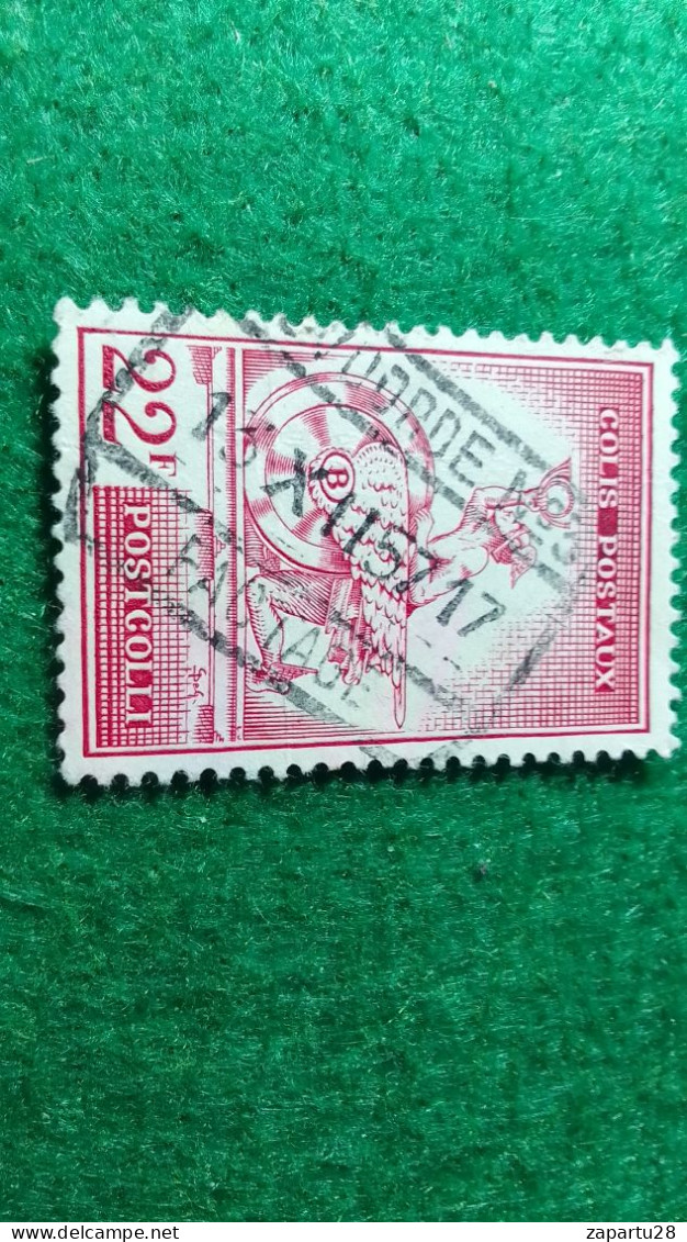 BELÇİKA-   DEMİRYOLU PAKET  POSTASI --1952-87-    22   FR         DAMGALI - Usados