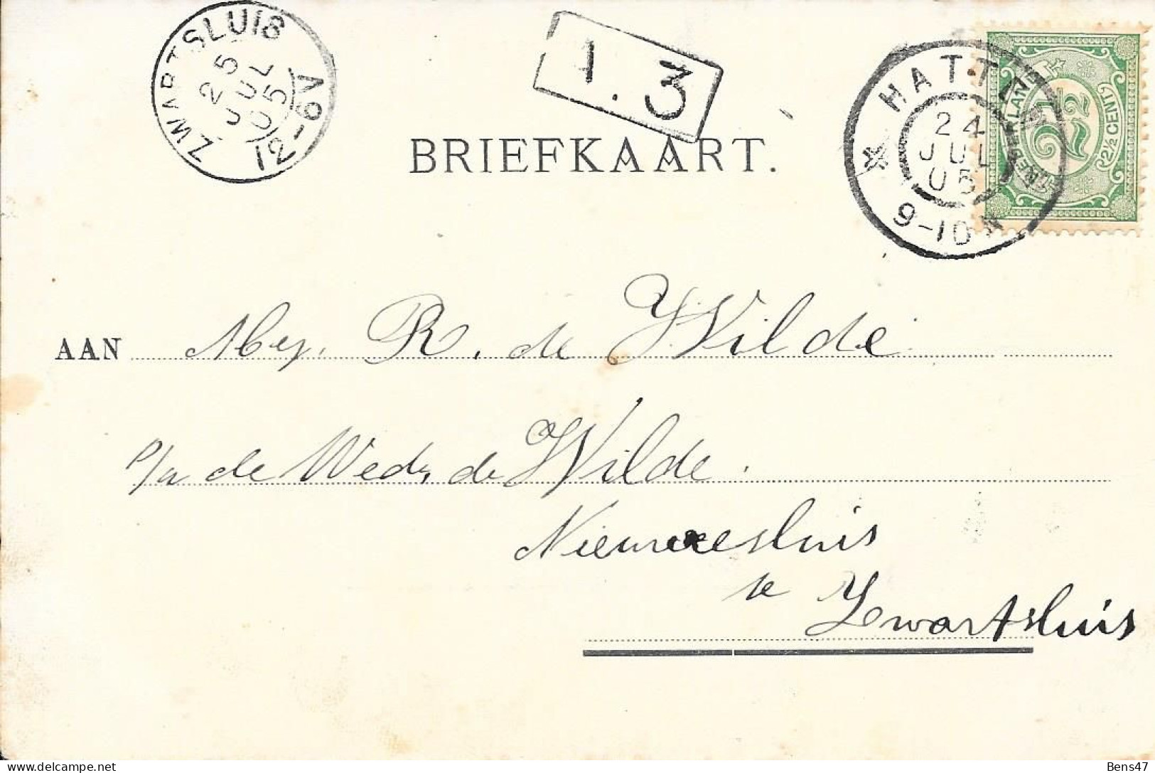 Hattem Jongenskamperment Der Ned.Chr. Studenten Ver. 24-7-1905 Gelopen - Hattem