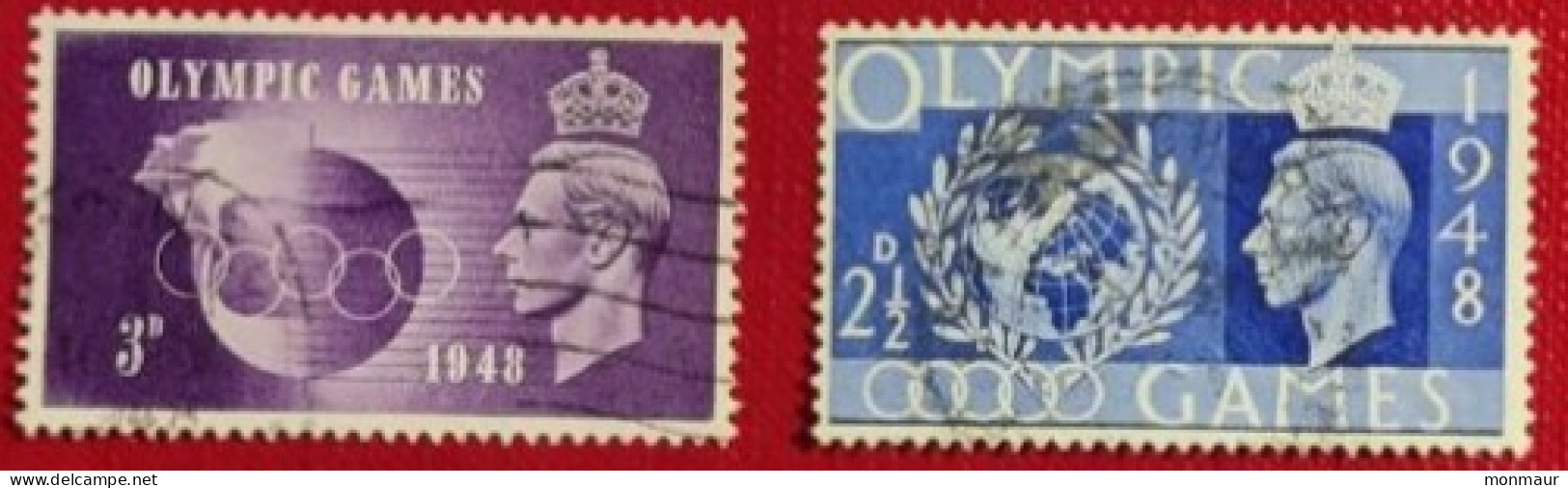 GRAN BRETAGNA 1948 YT 241-242  OLYMPIC GAMES - Used Stamps