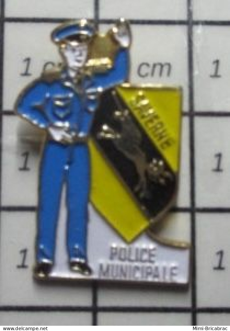 411H Pin's Pins / Beau Et Rare / POLICE / PM MUNICIPALE SAVERNE LICORNE ALSACE - Police