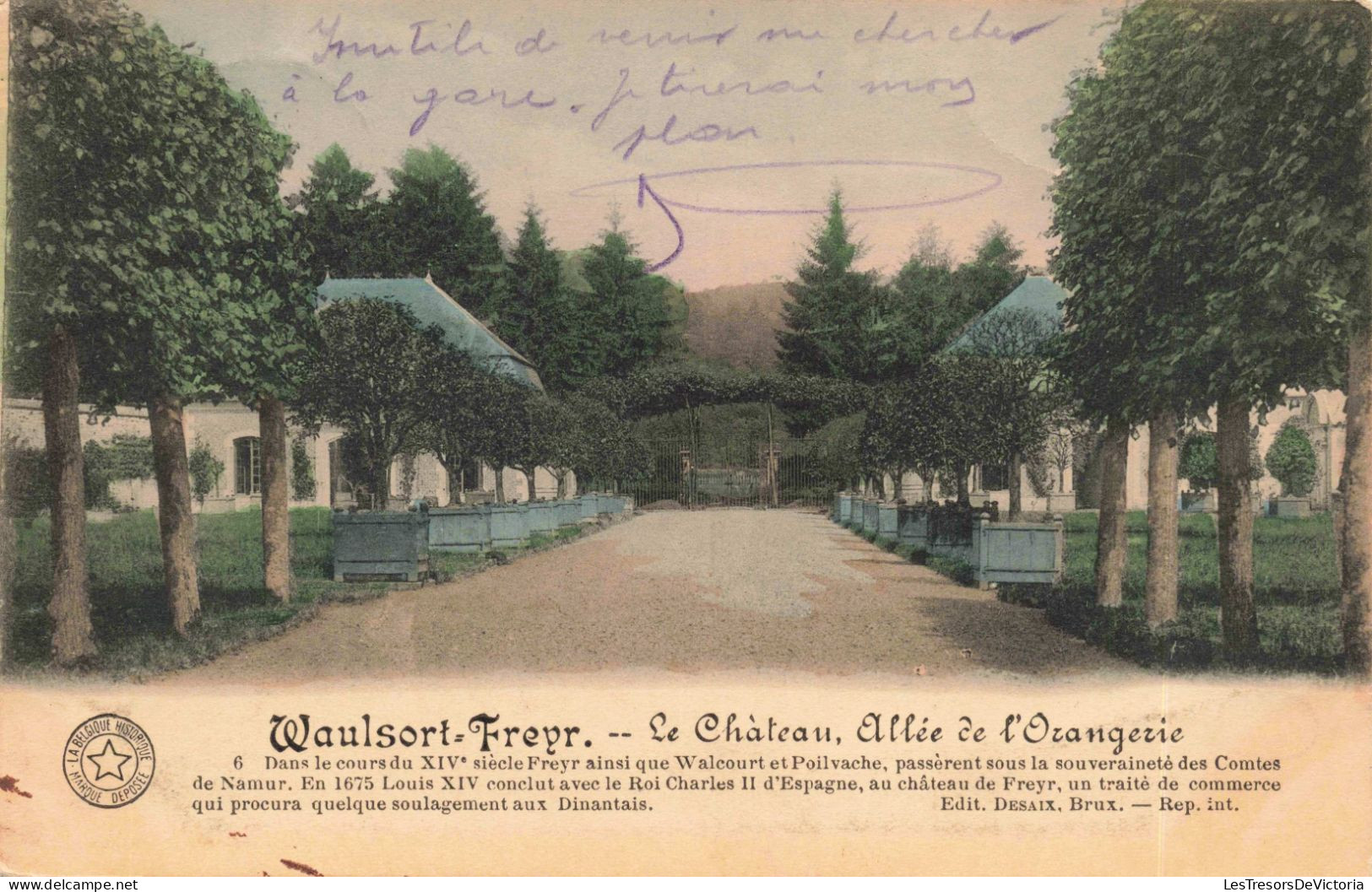 BELGIQUE- Waulsort-Freyr - Le Château, Allée De L'Orangerie - Carte Postale Ancienne - Hastière