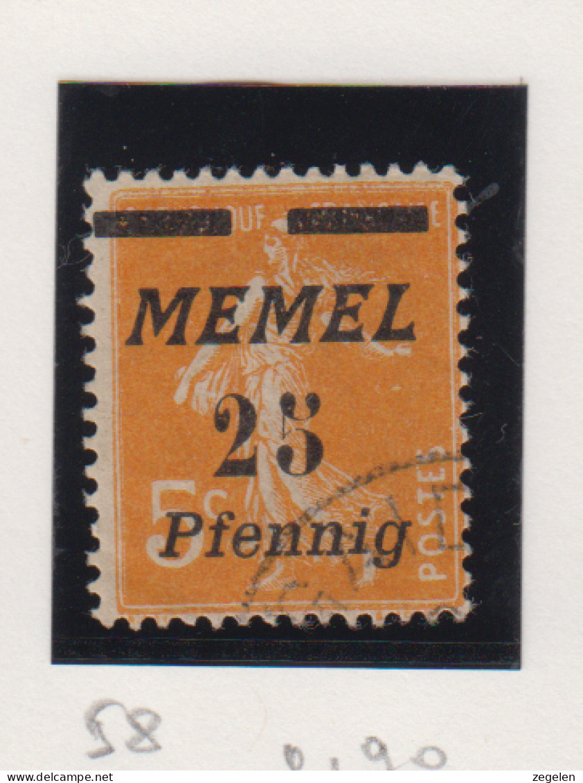 Memel Michel-nr. 58 Gestempeld - Sonstige & Ohne Zuordnung
