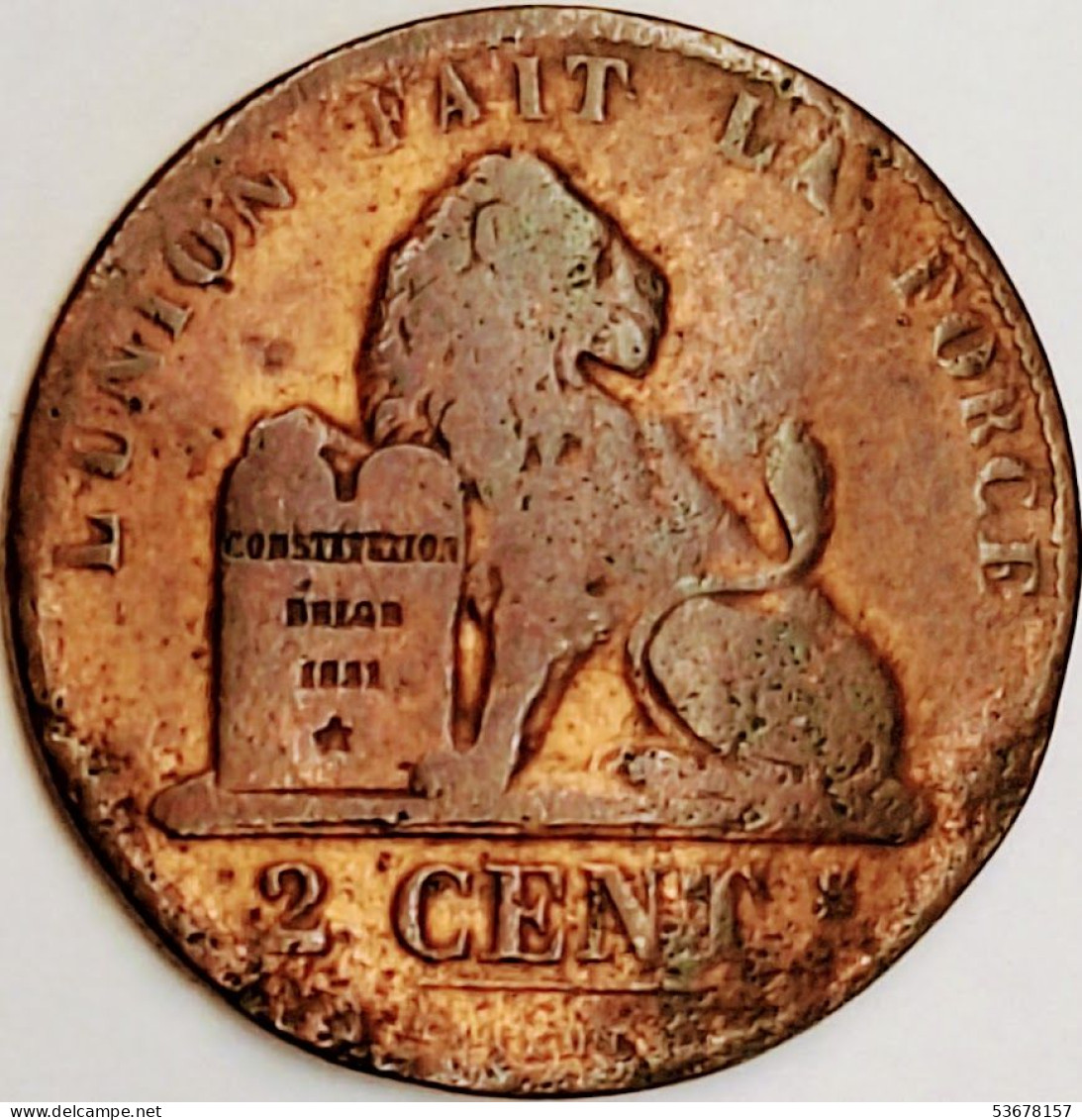 Belgium - 2 Centimes 1862, KM# 4.2 (#3078) - 2 Centimes