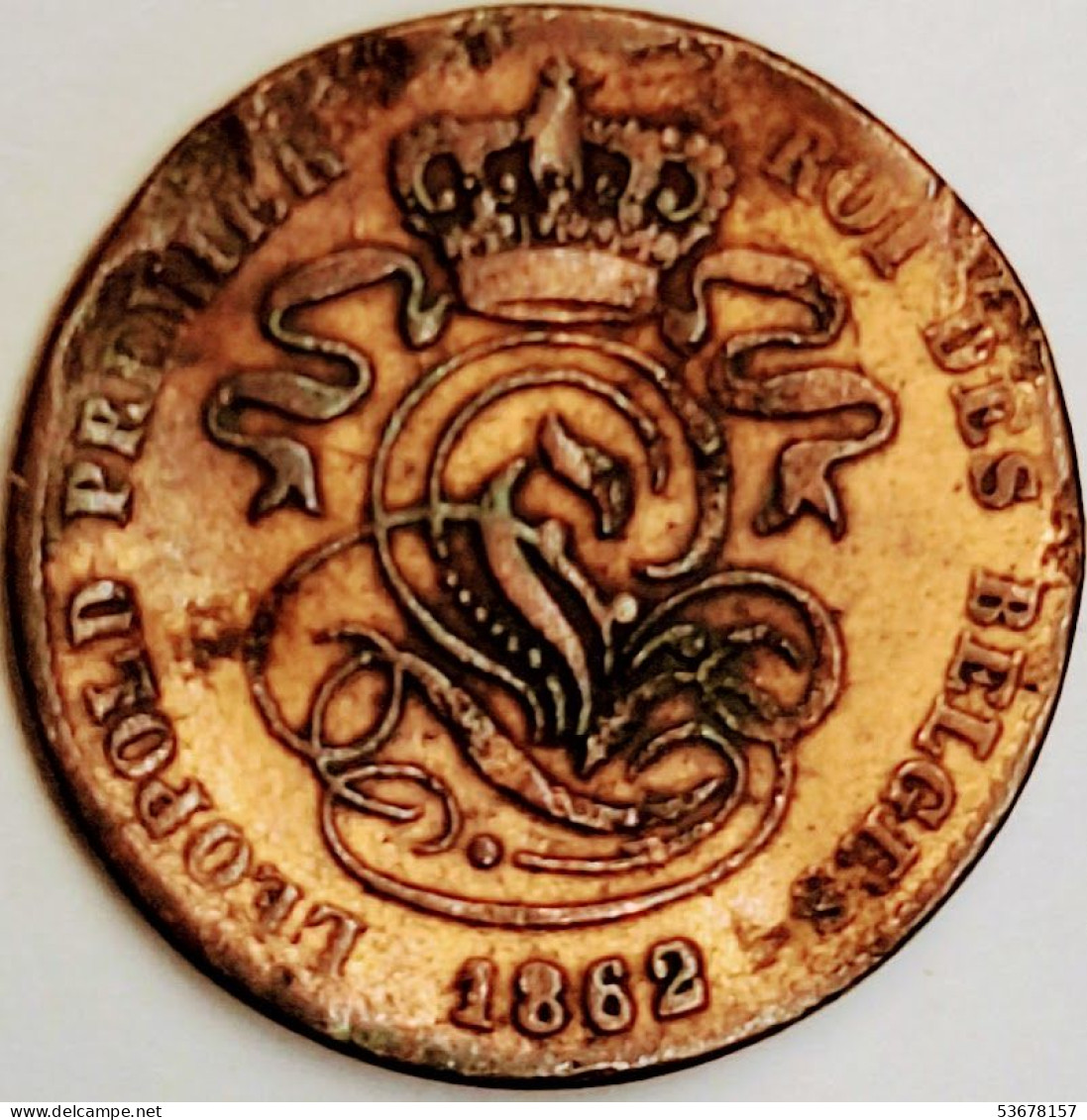 Belgium - 2 Centimes 1862, KM# 4.2 (#3078) - 2 Centimes