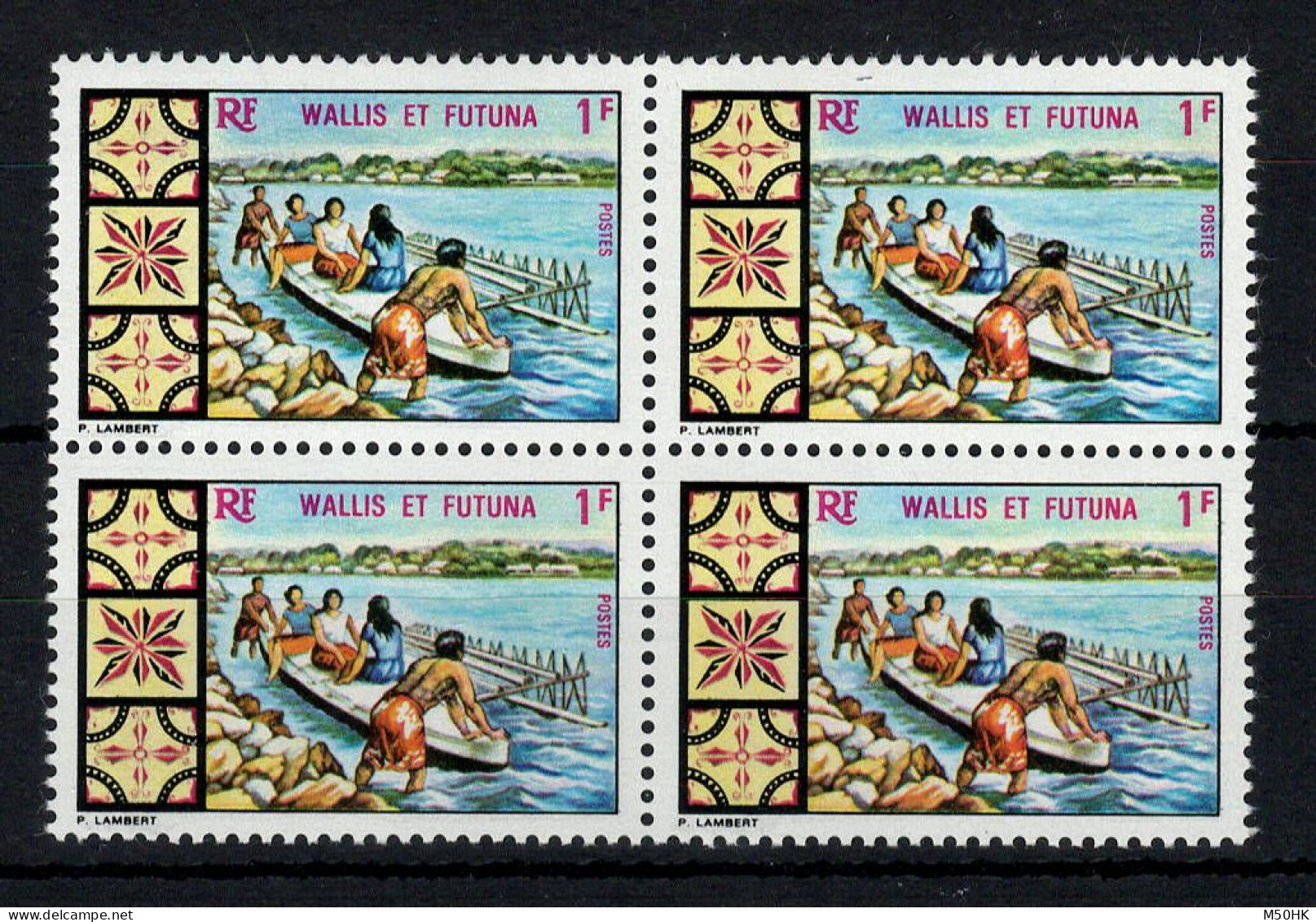 Wallis Et Futuna - YV 174 N** MNH Luxe En Bloc De 4 , Petit Bateau - Unused Stamps