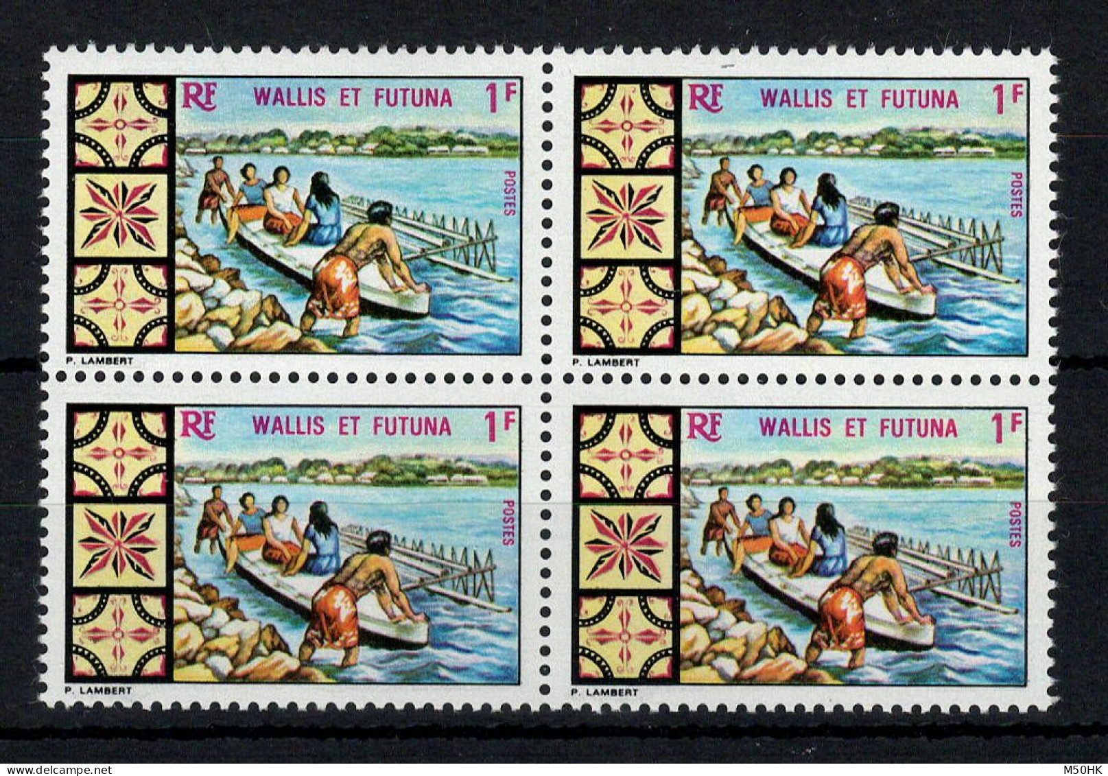 Wallis Et Futuna - YV 174 N** MNH Luxe En Bloc De 4 , Petit Bateau - Neufs