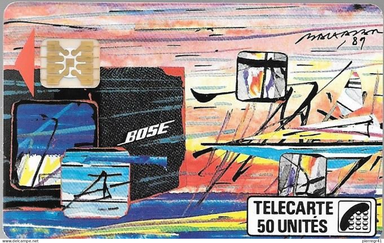 CARTE-PUCE-PRIVEE-D-50U-D75-Sc4ob-1989-BOSE-Tab BALTAZAR-2000Ex-V° 5 Imp 10804-Utilisé-TBE/LUXE - Privat