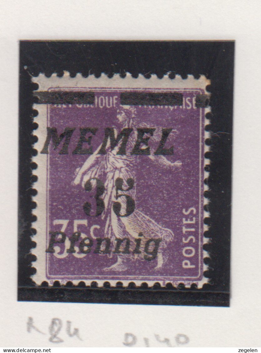 Memel Michel-nr. 84 * - Other & Unclassified