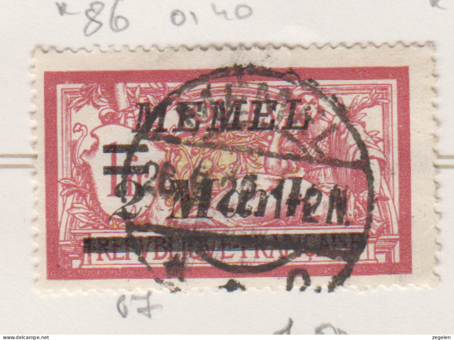 Memel Michel-nr. 67 Gestempeld - Other & Unclassified