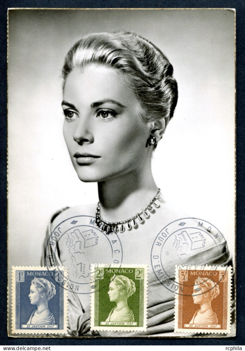 RC 26776 MONACO 1957 S.A.S. LA PRINCESSE GRACE DE MONACO CARTE MAXIMUM - Cartes-Maximum (CM)