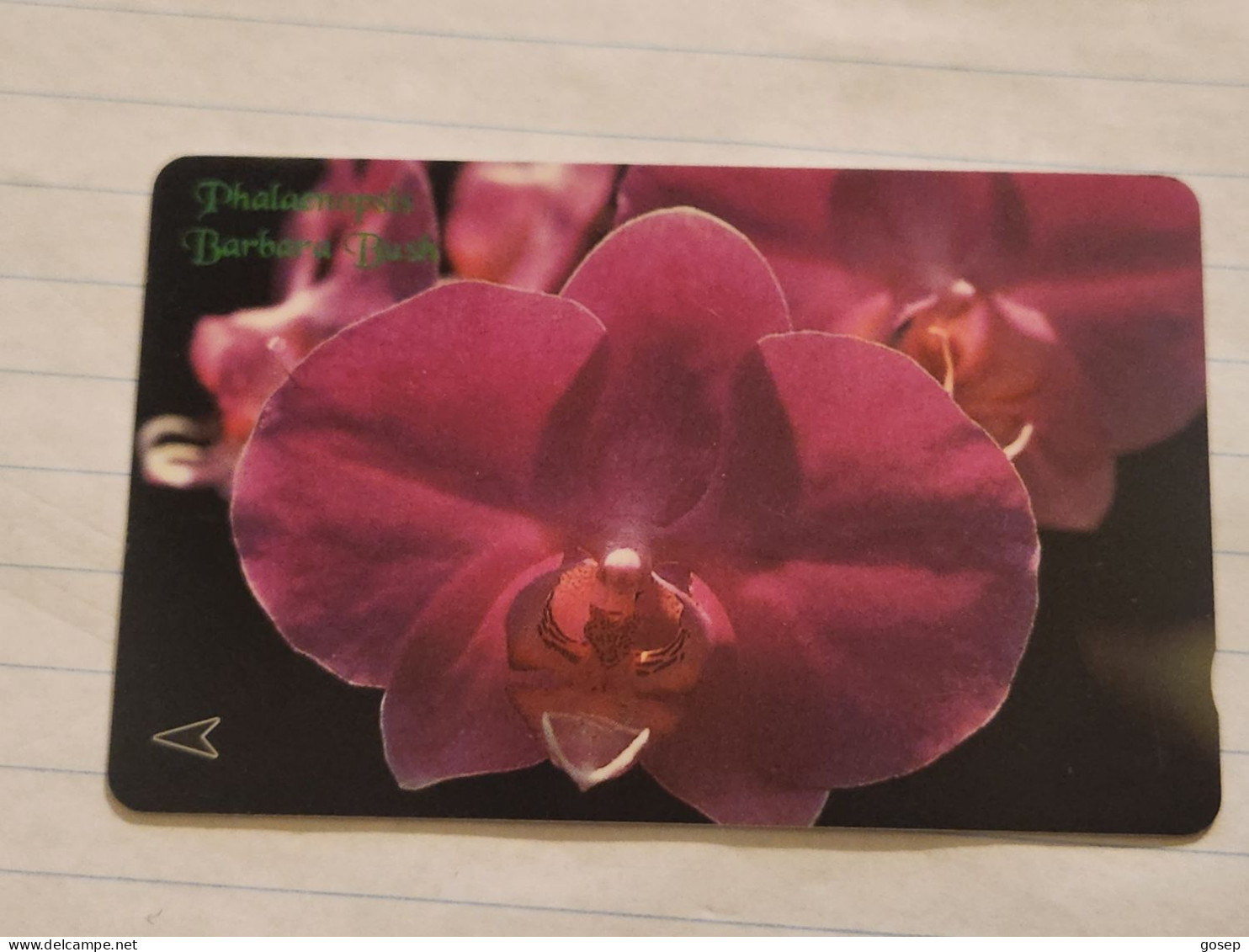 SINGAPORE-(83SIGB-a)-phaiaenupsis Barbara-(247)($10)(83SIGB-352005)-(tirage-?)()-used Card+1card Prepiad Free - Singapour