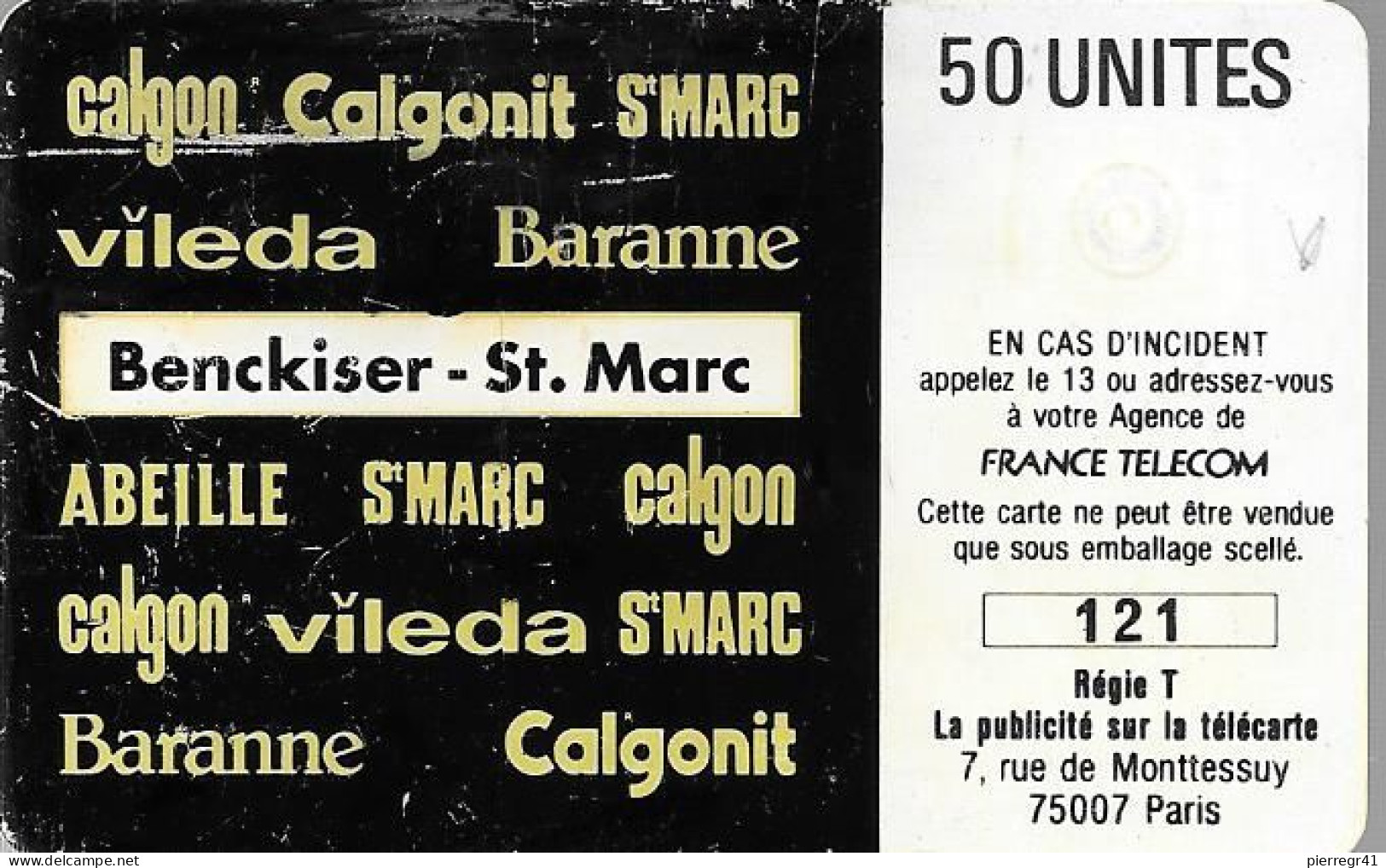 CARTE-PUCE-PRIVEE-D-50U-D54-GemB-BENCKISER-R°Laqué-2000Ex-V°N°121--Utilisé-BE - Privées