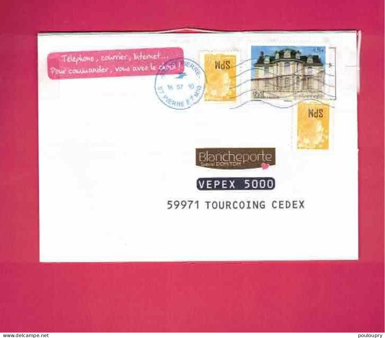 Lettre De 2010 Pour La France - YT N° 932 X 2 Et 980 - Le Télégraphe Anglais - Covers & Documents