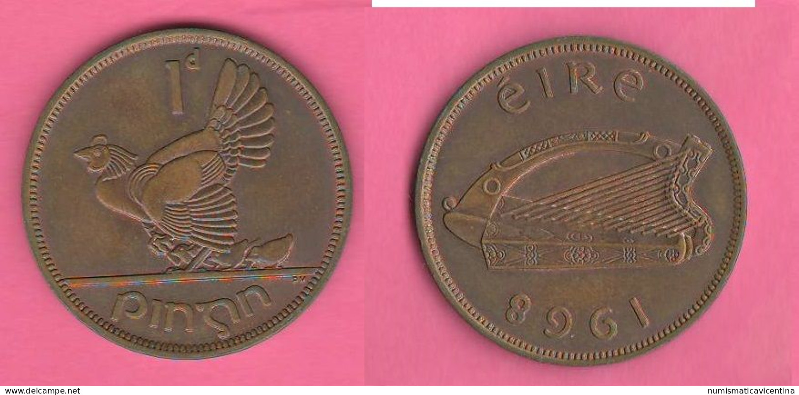 Ireland ONE PENNY 1968 Bronze Coin Irlanda Eire - Irlande