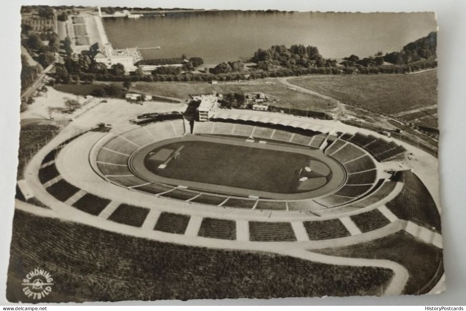 Hannover, Niedersachsen-Stadion, Luftbild, 1965 - Hannover