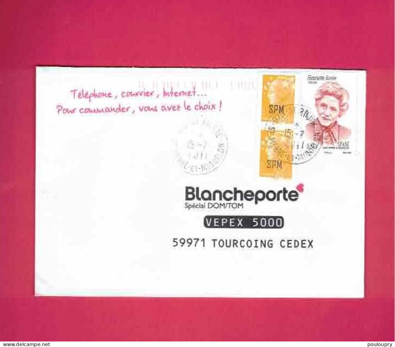 Lettre De 2011 Pour La France - YT N° 932 En Paire Et 999 - Henriette Bonin - Résistante - Storia Postale