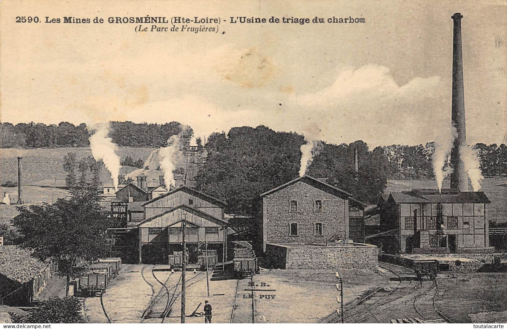 CPA 43 LES MINES DE GROSMENIL L'USINE DE TRIAGE DU CHARBON  LE PARC DE FRUGIERES - Otros & Sin Clasificación