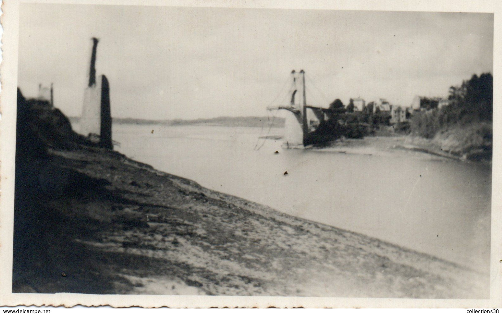 Le Pont St-Hubert Détruit En 1944 - Carte Photo - Plouër-sur-Rance