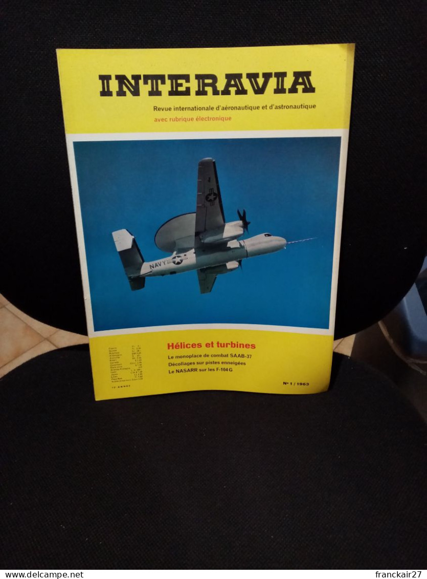 INTERAVIA 1/1963 Revue Internationale Aéronautique Astronautique Electronique - Luftfahrt & Flugwesen