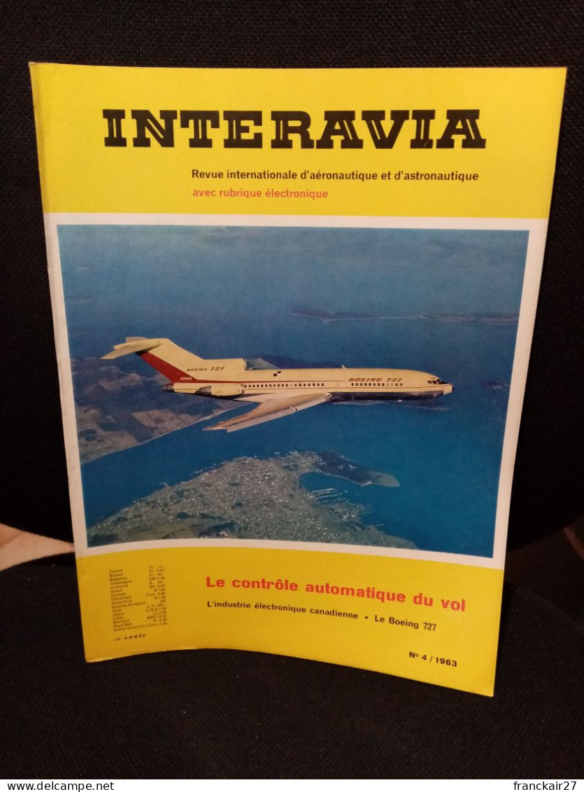 INTERAVIA 4/1963 Revue Internationale Aéronautique Astronautique Electronique - Aviación