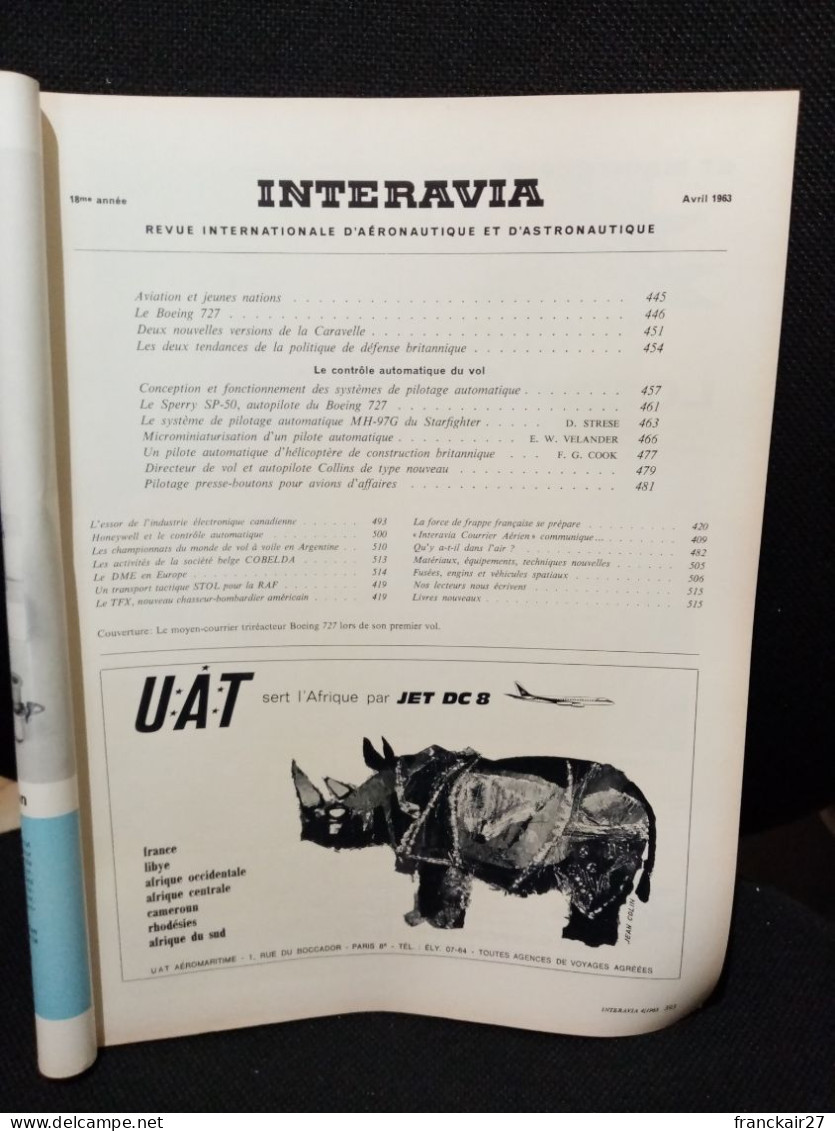 INTERAVIA 4/1963 Revue Internationale Aéronautique Astronautique Electronique - Aviation