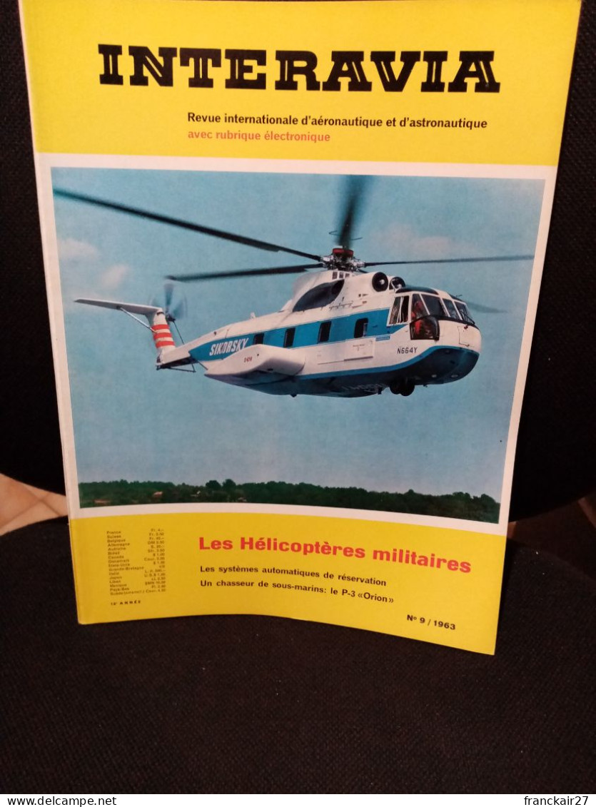 INTERAVIA 9/1963 Revue Internationale Aéronautique Astronautique Electronique - Aviation