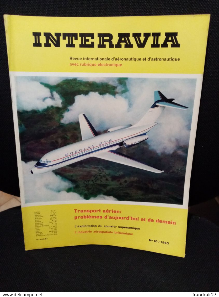 INTERAVIA 10/1963 Revue Internationale Aéronautique Astronautique Electronique - Aviation