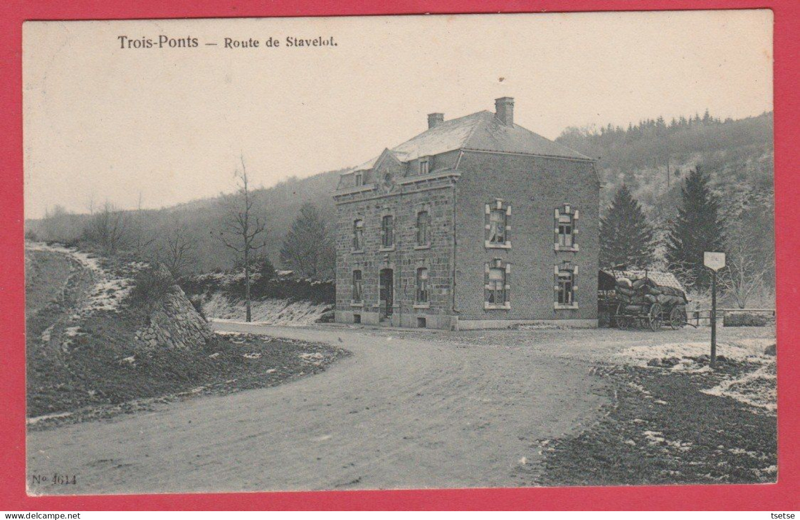 Trois-Ponts - Route De Stavelot - 1909 ( Voir Verso ) - Trois-Ponts