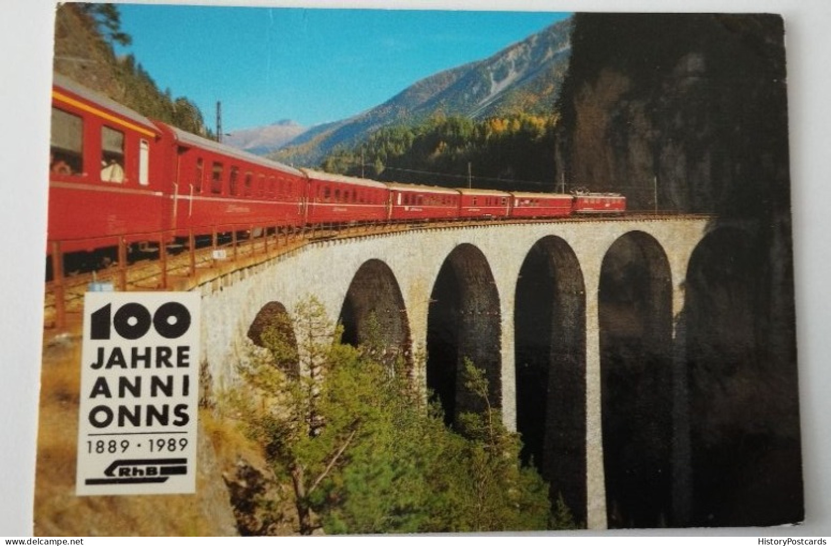 100 Jahre Rätische Bahn, 1889-1989, Schweiz - Bergün/Bravuogn