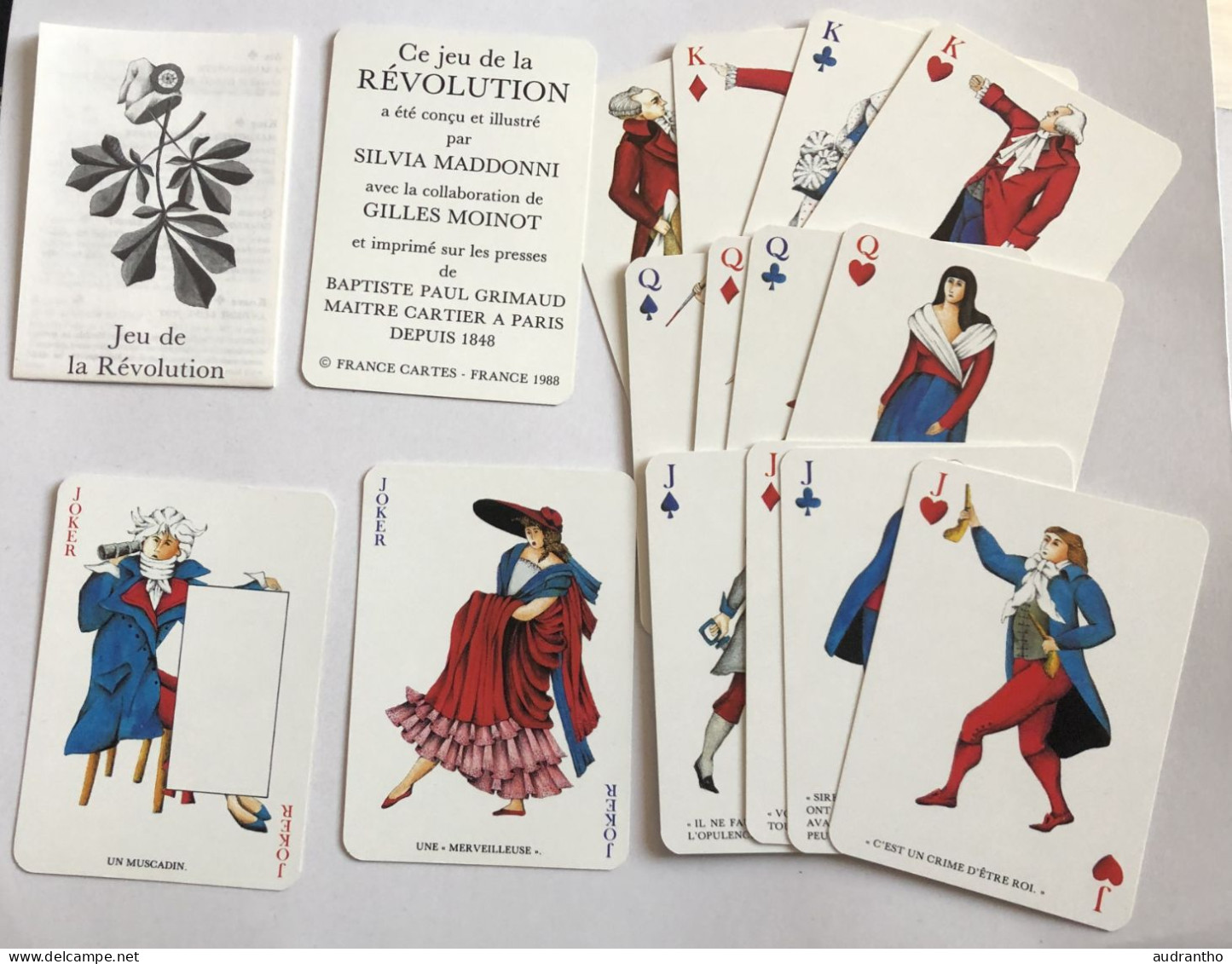 Beau Jeu De 54 Cartes - La Révolution Française - Grimaud 1988 - Silvia Maddonni - 54 Karten