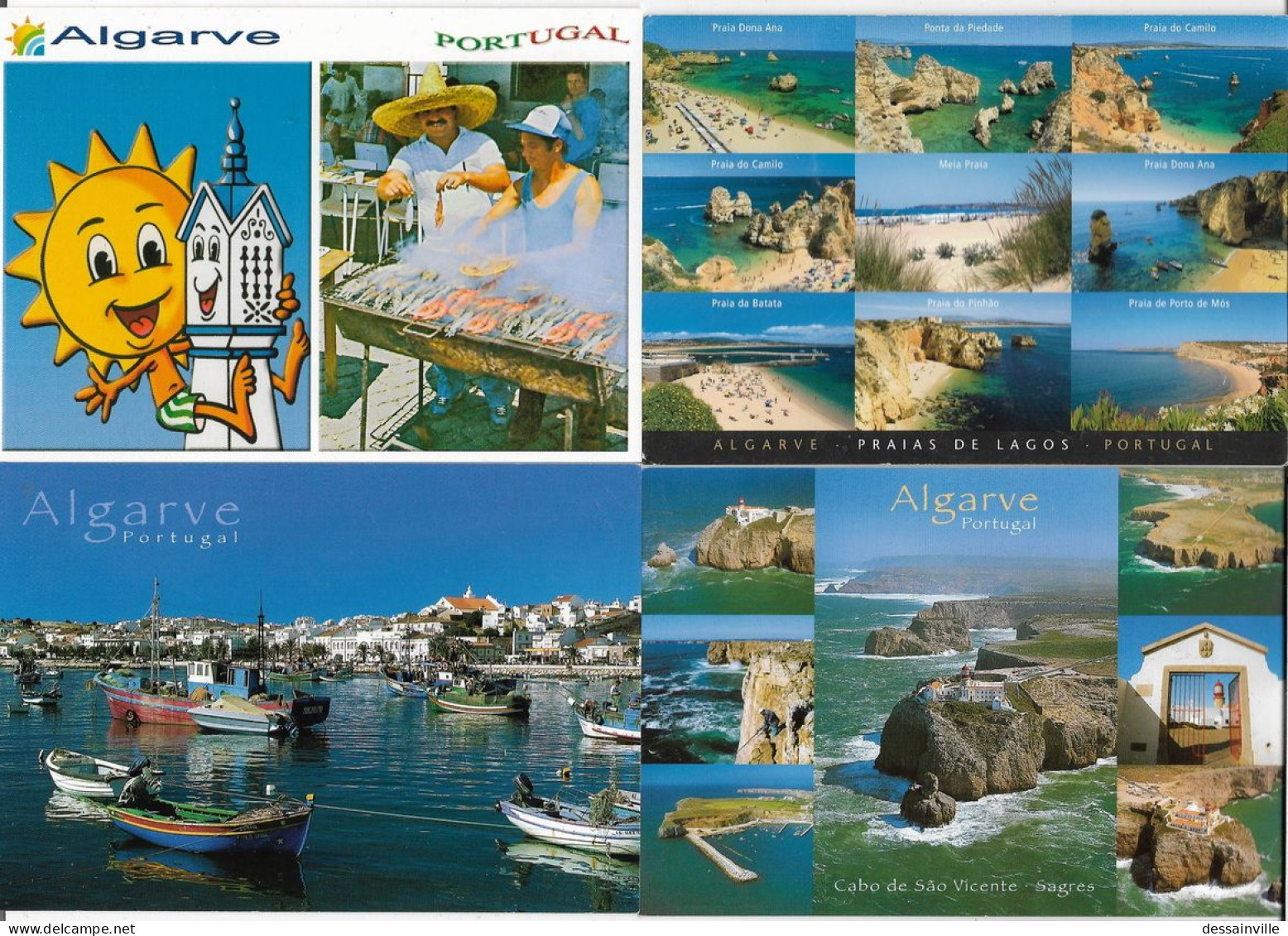 PORTUGAL ALGARVE - 4 Cartes - Collections & Lots